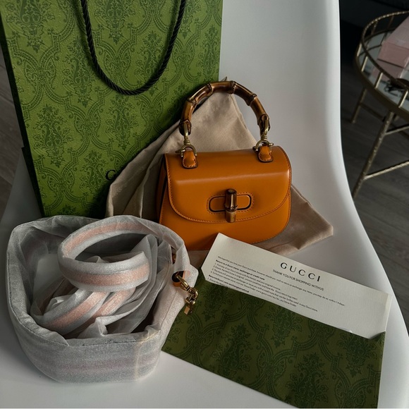 GUCCI BAMBOO 1947 MINI TOP HANDLE
BAG - Picture 12 of 16
